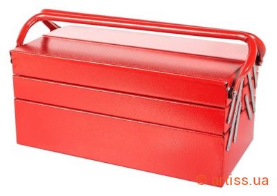 Фото скриня для інструментів металева 440 мм 3 яруси/5 відділень mastertool 79-4305