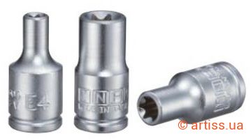 Купити INFO 1/4" е-профіль (Torx) Е5 головка стандартна Фото головка 1/4" е-профіль (torx) е5 info (92605 i)