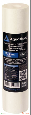Придбати Aquastrong 10" 5 мкм 85 г (PP-11) (поліпропілен) картридж Фото картридж aquastrong 10" 5 мкм 85 г (pp-11) (поліпропілен)