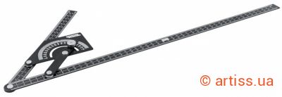 Купити MasterTool 500*230 мм кутомір Фото кутомір-квадрант 500х230 мм mastertool (30-3530)