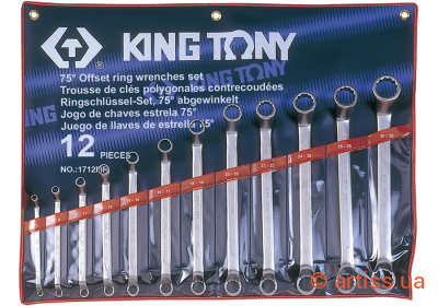 Фото набір накидних ключів king tony 6-32 мм 12 од. кут 75° (1712mr01)