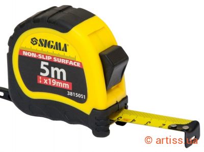 Фото рулетка обгумована 5 м х 19 мм shiftlock sigma (3815051)