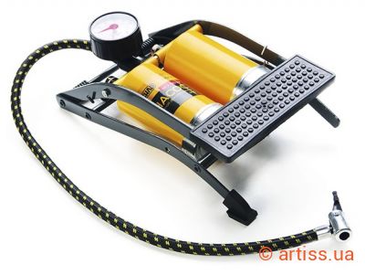 Фото насос ножний двопоршневий циліндр 7 атм посилений сила (900433)