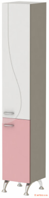 Фото пенал с корзиной ювента франческа фшп1 33 розовый (правое)
