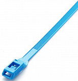 Стяжка нейлонова кабельна з низьким профілем замку 8x400 блакитна Apro (CTLC-1640)