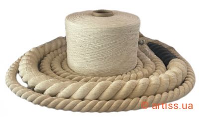 Фото канат бавовняний 60 мм білий (від 50м) дубкан