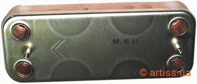 Фото r8037 вторичный теплообменник на газовый котел beretta (16 пластин)