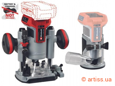 Придбати Einhell TP-RO 18 Set Li BL - Solo фрезер ручний Фото фрезер акумулятрний einhell tp-ro 18 set li bl - solo (4350410)